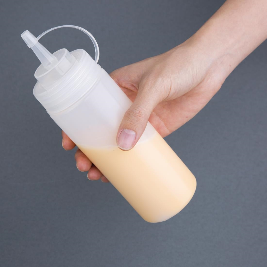 Nisbets Essentials Squeeze Bottle Clear - 12oz (Pack 6) - Image 2