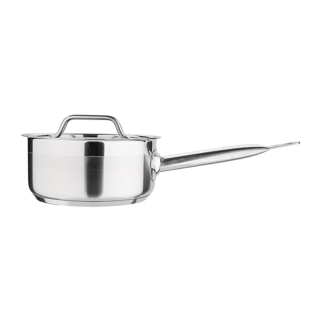 Nisbets Essentials Saucepan St/St - 160x75mm (Lid Included) - Image 4