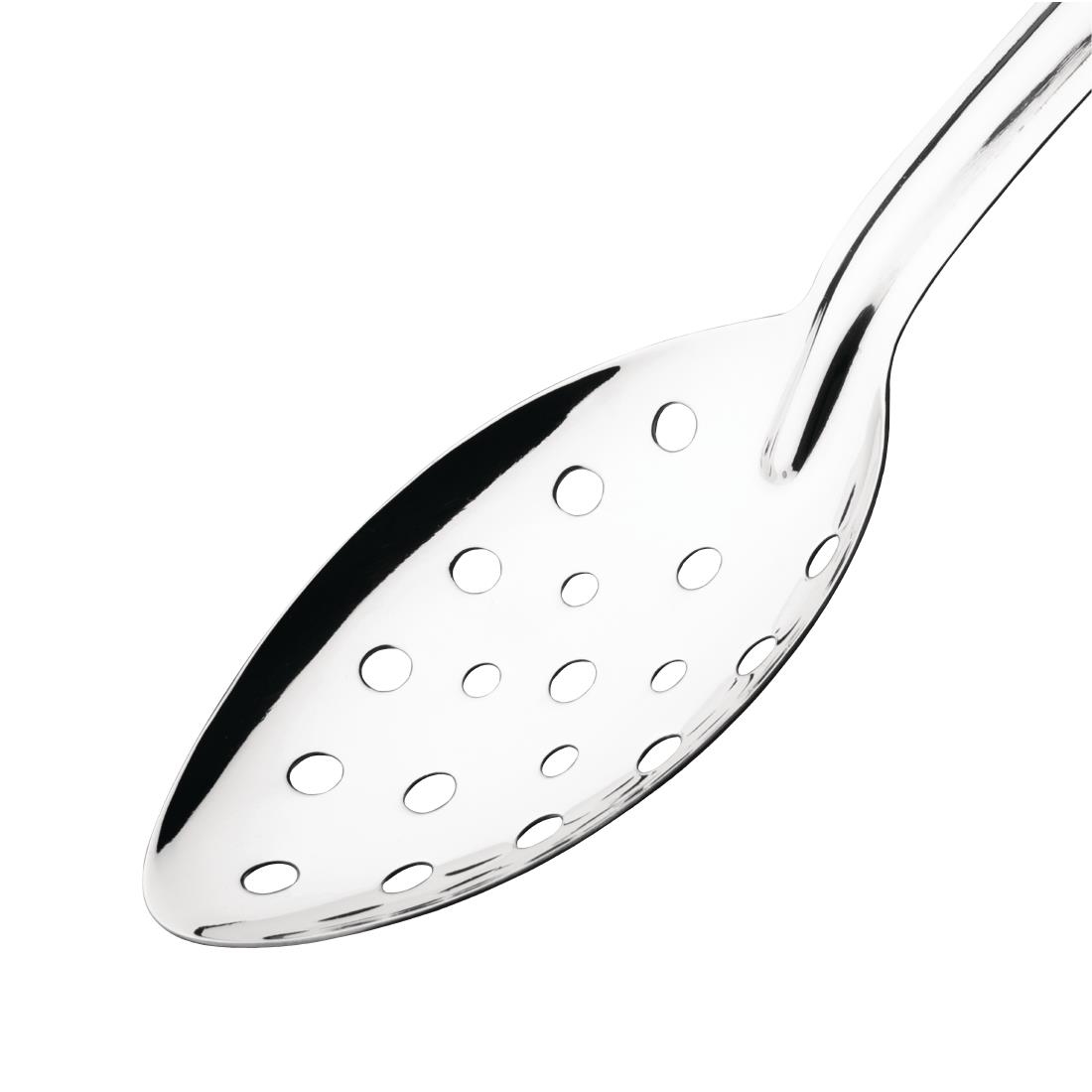 Nisbets Essentials Perforated Serving Spoon St/St - 11'' - Image 2