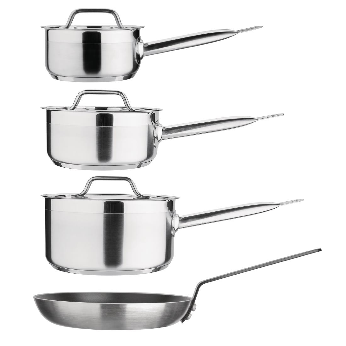 Nisbets Essentials Saucepan & Frypan Set