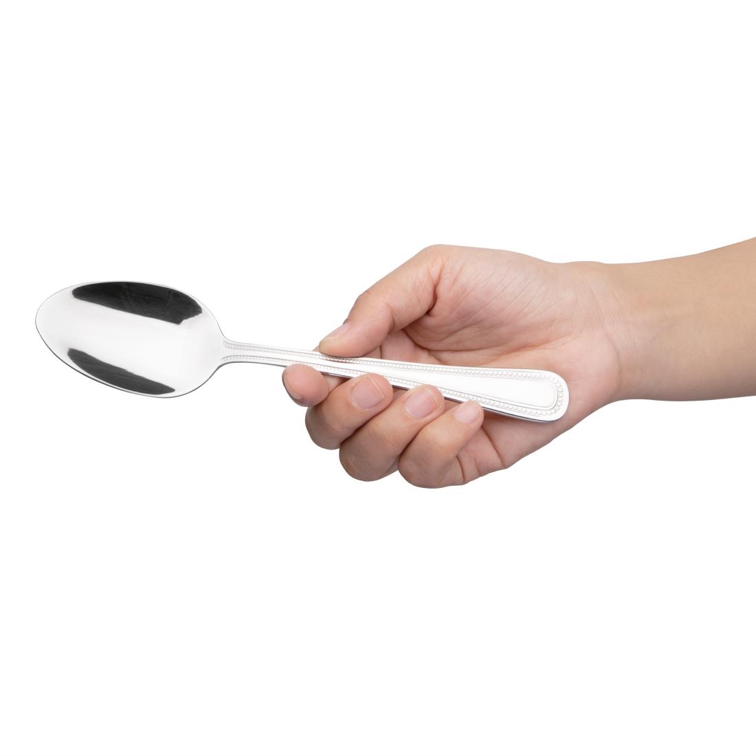 Olympia Bead Dessert Spoon St/St (Box 12) - Image 6