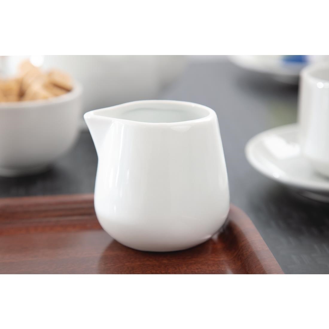 Olympia Whiteware Cream/Milk Jug - 230ml 8fl oz (Box 12) - Image 4
