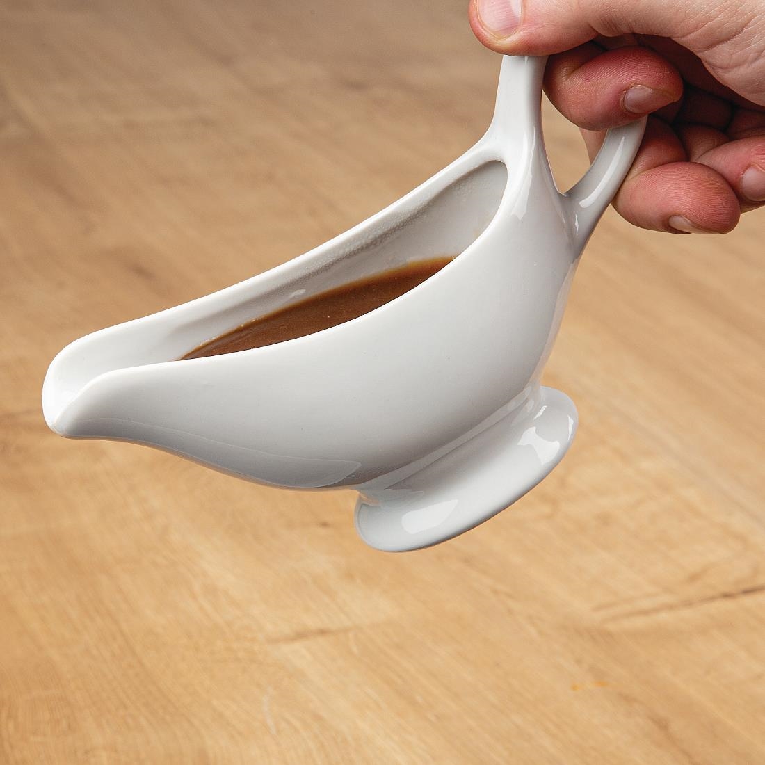 Olympia Whiteware Gravy Boat - 180ml 6 1/10fl oz (Box 6) - Image 9