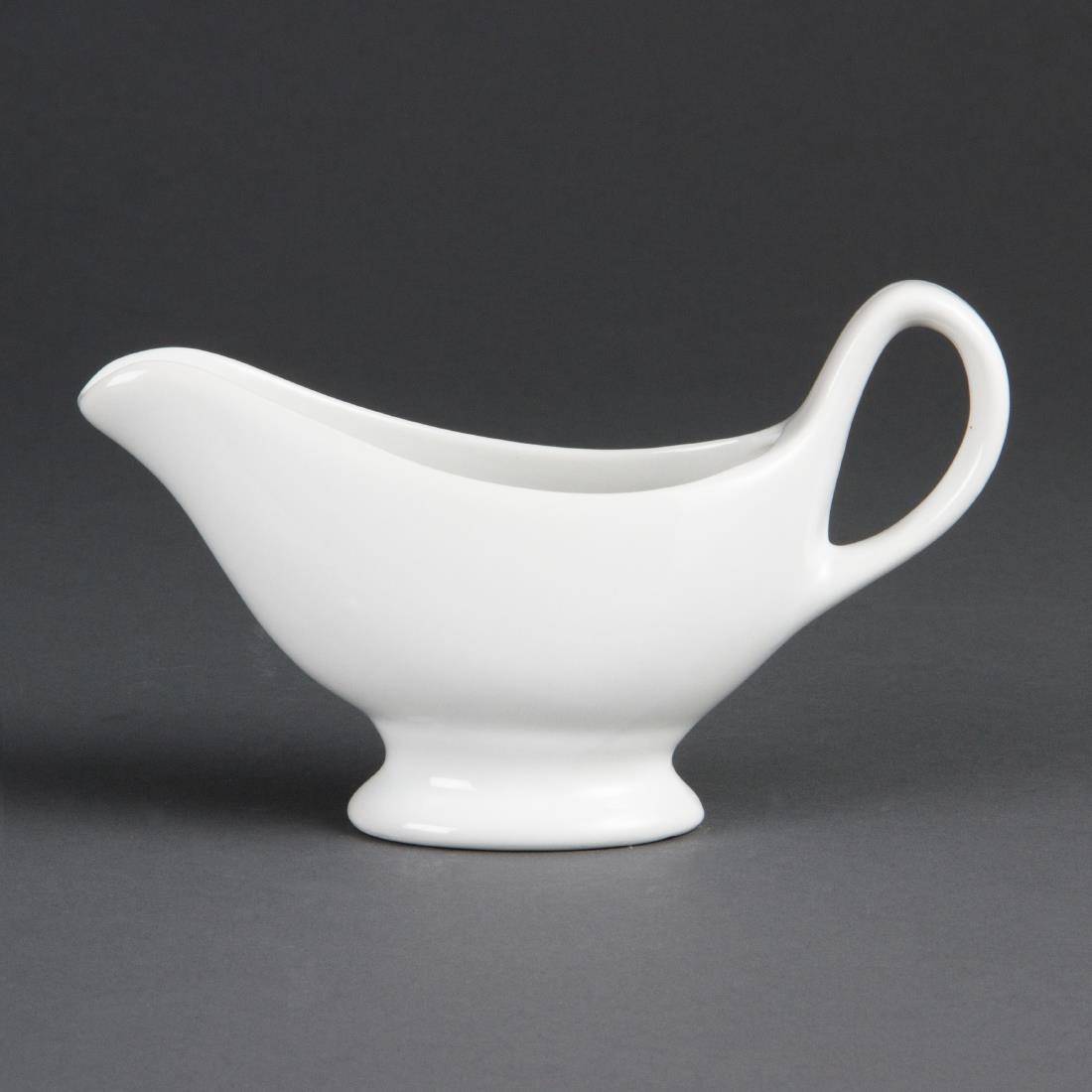 Olympia Whiteware Gravy Boat - 180ml 6 1/10fl oz (Box 6) - Image 2