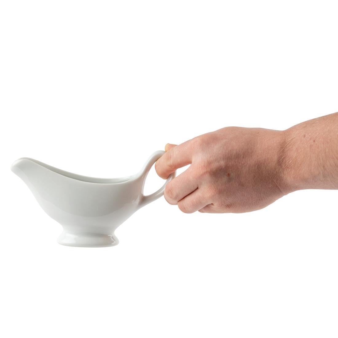 Olympia Whiteware Gravy Boat - 180ml 6 1/10fl oz (Box 6) - Image 6
