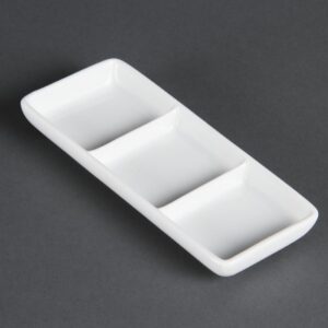 Olympia Whiteware 3 section Dish - 60x150mm (Box 12)