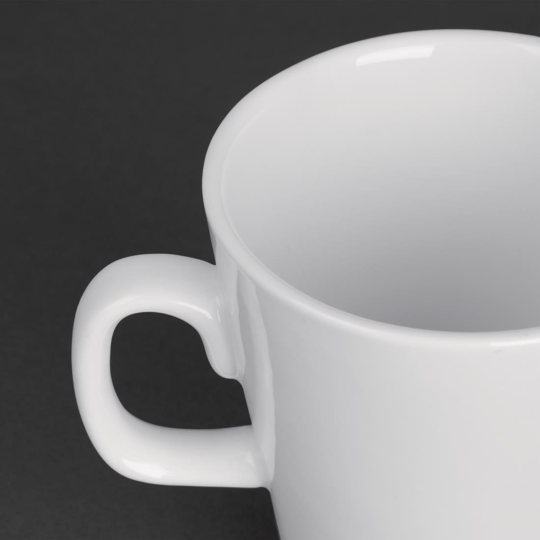 Olympia Whiteware Latte Mug - 310ml 10.4fl oz (Box 12) - Image 4