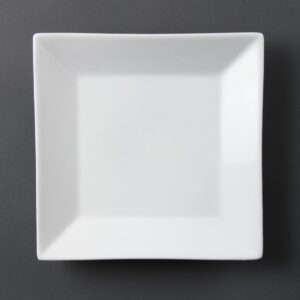 Olympia Whiteware Square Plate Wide Rim - 250mm (Box 6)