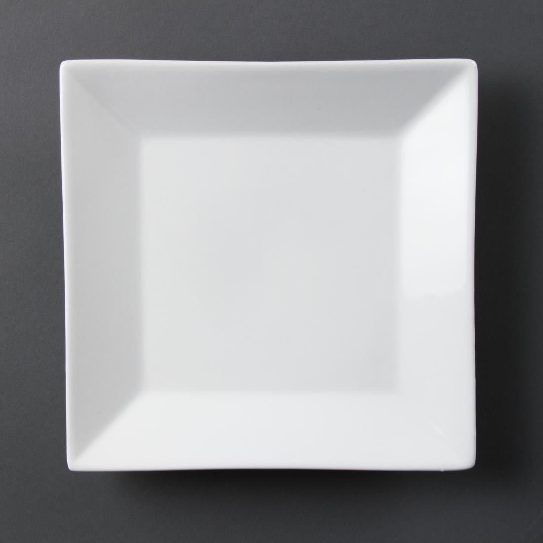 Olympia Whiteware Square Plate Wide Rim - 250mm (Box 6)