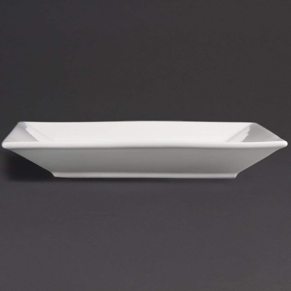 Olympia Whiteware Square Plate Wide Rim - 250mm (Box 6) - Image 2