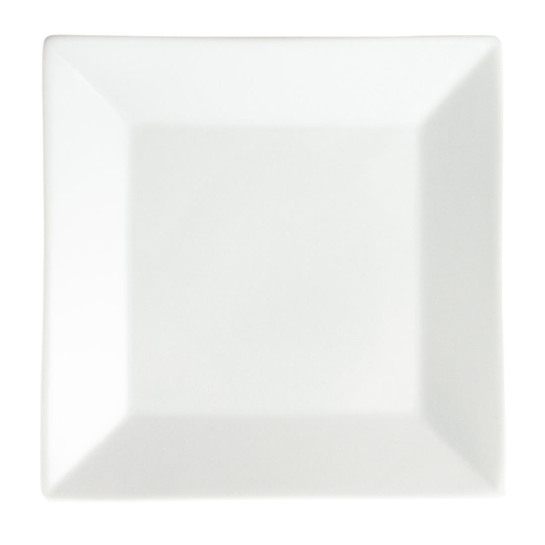 Olympia Whiteware Square Plate Wide Rim - 250mm (Box 6) - Image 3