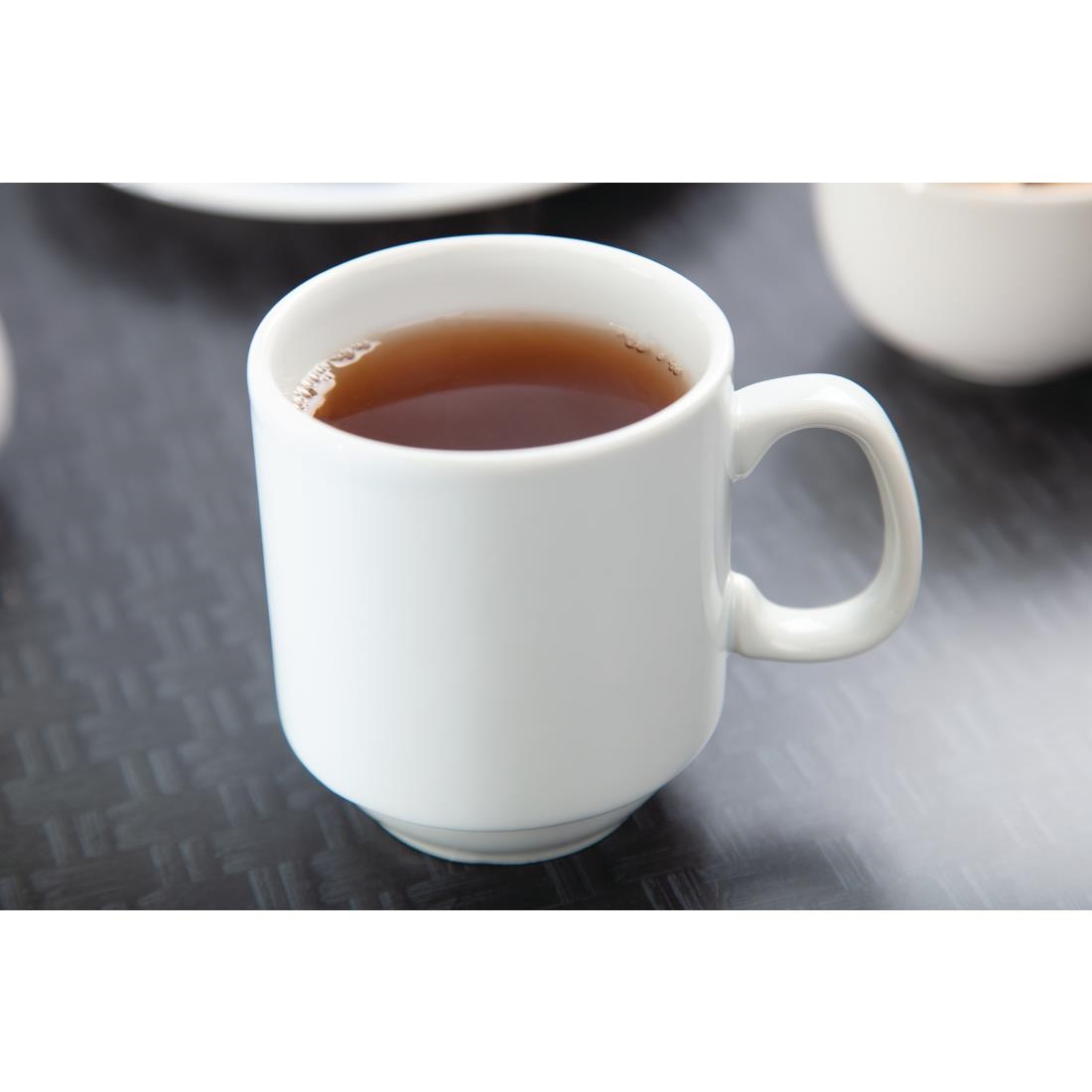 Olympia Whiteware Stacking Mug - 284ml 9.6fl oz (Box 12) - Image 2