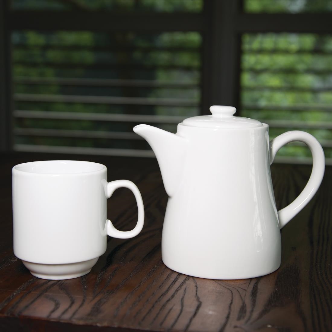 Olympia Whiteware Stacking Mug - 284ml 9.6fl oz (Box 12) - Image 4