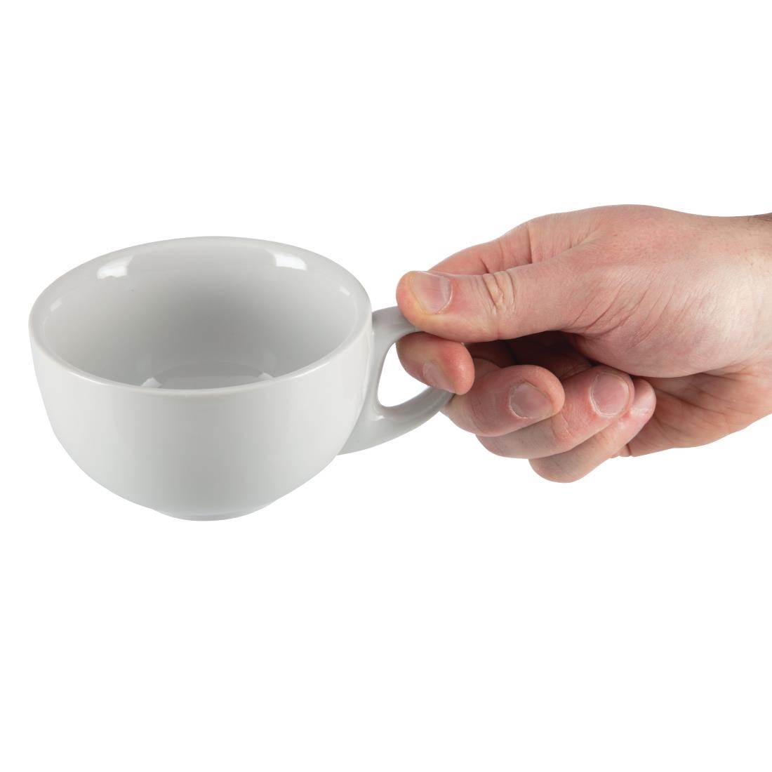 Olympia Whiteware Cappuccino Cup - 284ml 9.6fl oz (Box 12) - Image 4