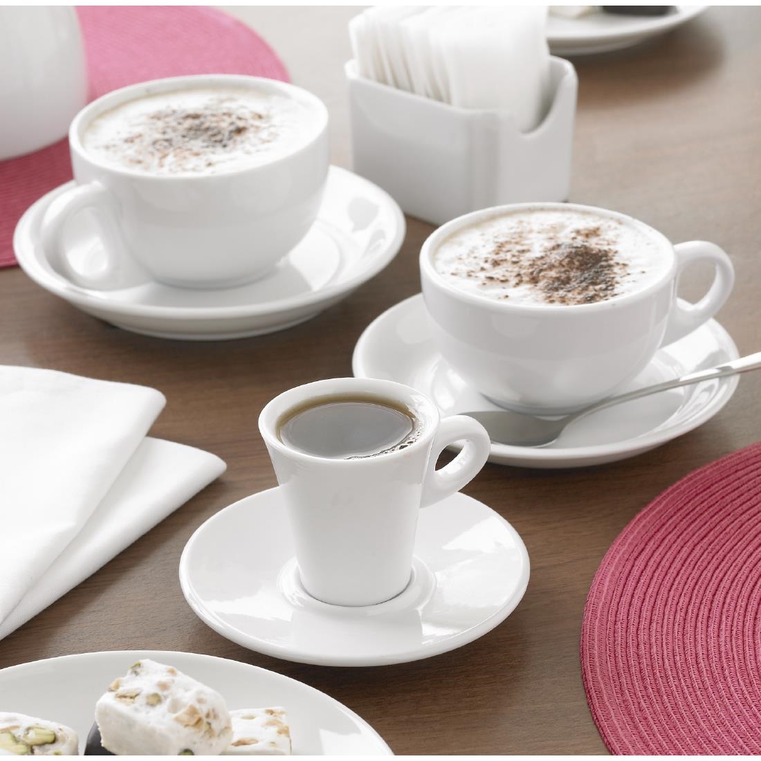 Olympia Whiteware Cappuccino Saucer (Fits CB462) - 10oz 160mm (Box 12) - Image 5