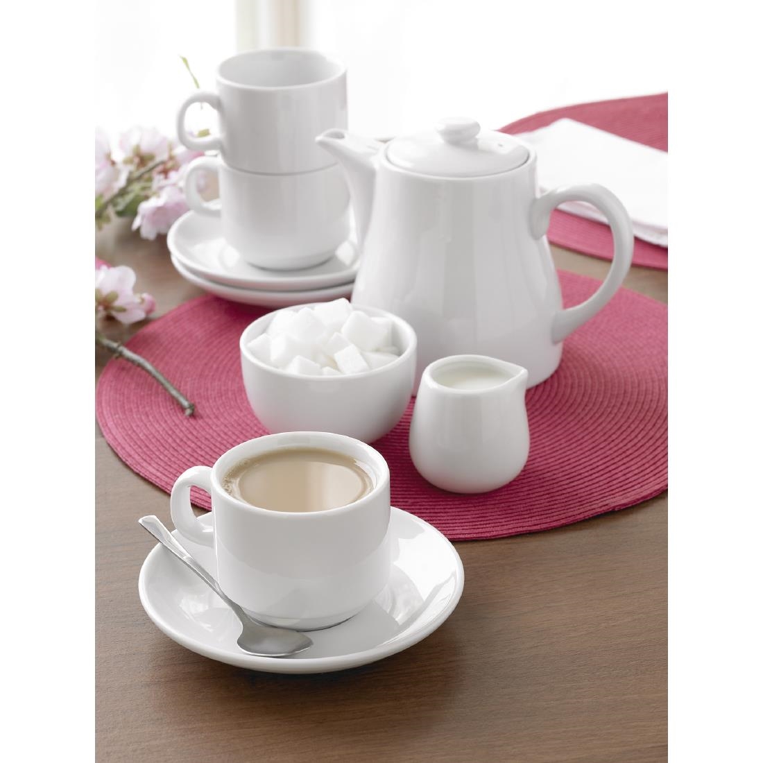 Olympia Whiteware Cappuccino Saucer (Fits CB462) - 10oz 160mm (Box 12) - Image 6