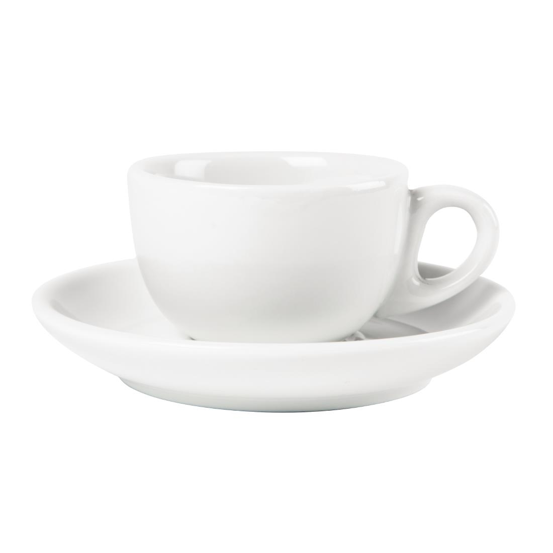 Olympia Whiteware Espresso Saucer (Fits CB464) - 90ml 3fl oz (Box 12) - Image 5