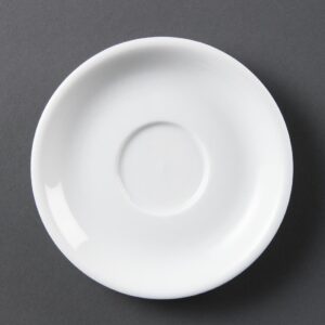 Olympia Whiteware Cappuccino Saucer (Fits CB469) - 200ml 7fl oz (Box 12)