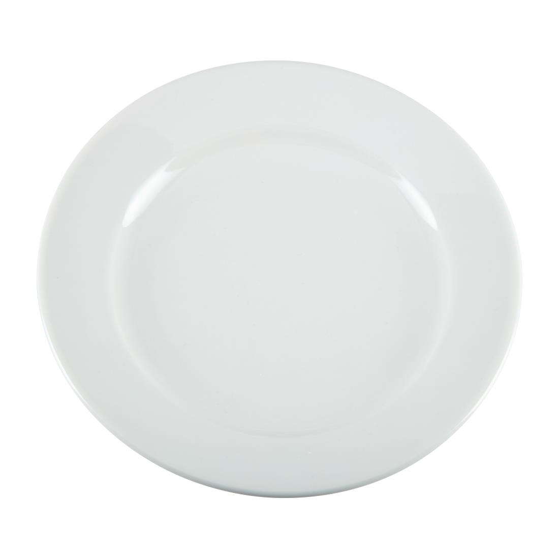 Olympia Whiteware Wide Rimmed Plate - 165mm (Box 12) - Image 3