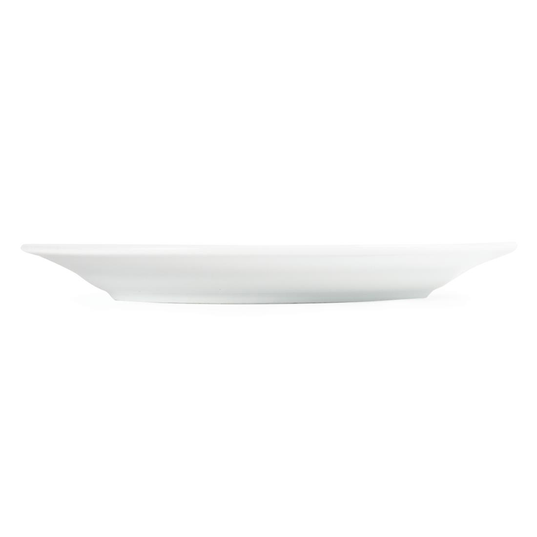 Olympia Whiteware Wide Rimmed Plate - 200mm (Box 12) - Image 4