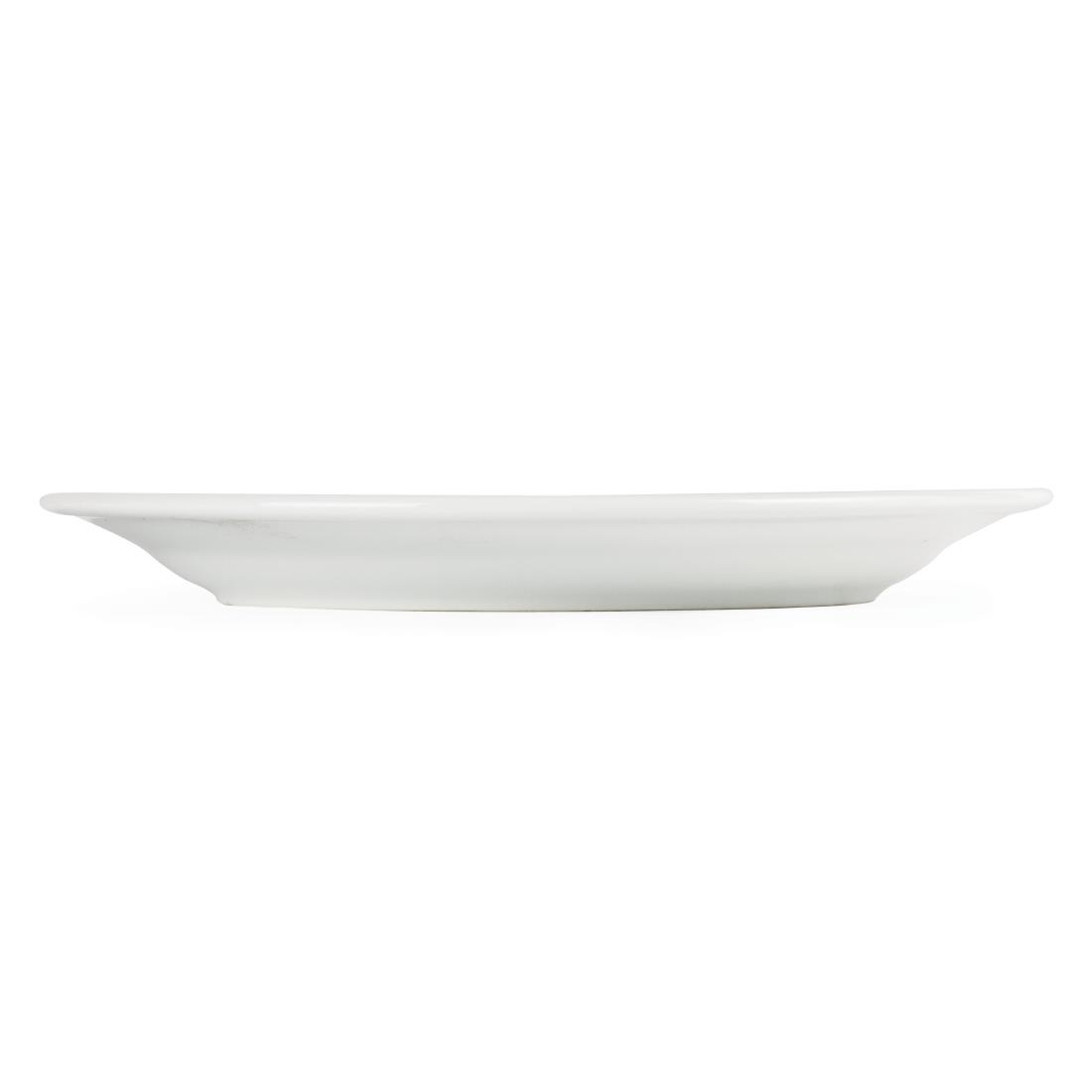 Olympia Whiteware Wide Rimmed Plate - 230mm (Box 12) - Image 2