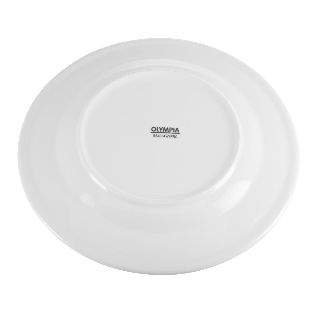 Olympia Whiteware Wide Rimmed Plate - 230mm (Box 12) - Image 3