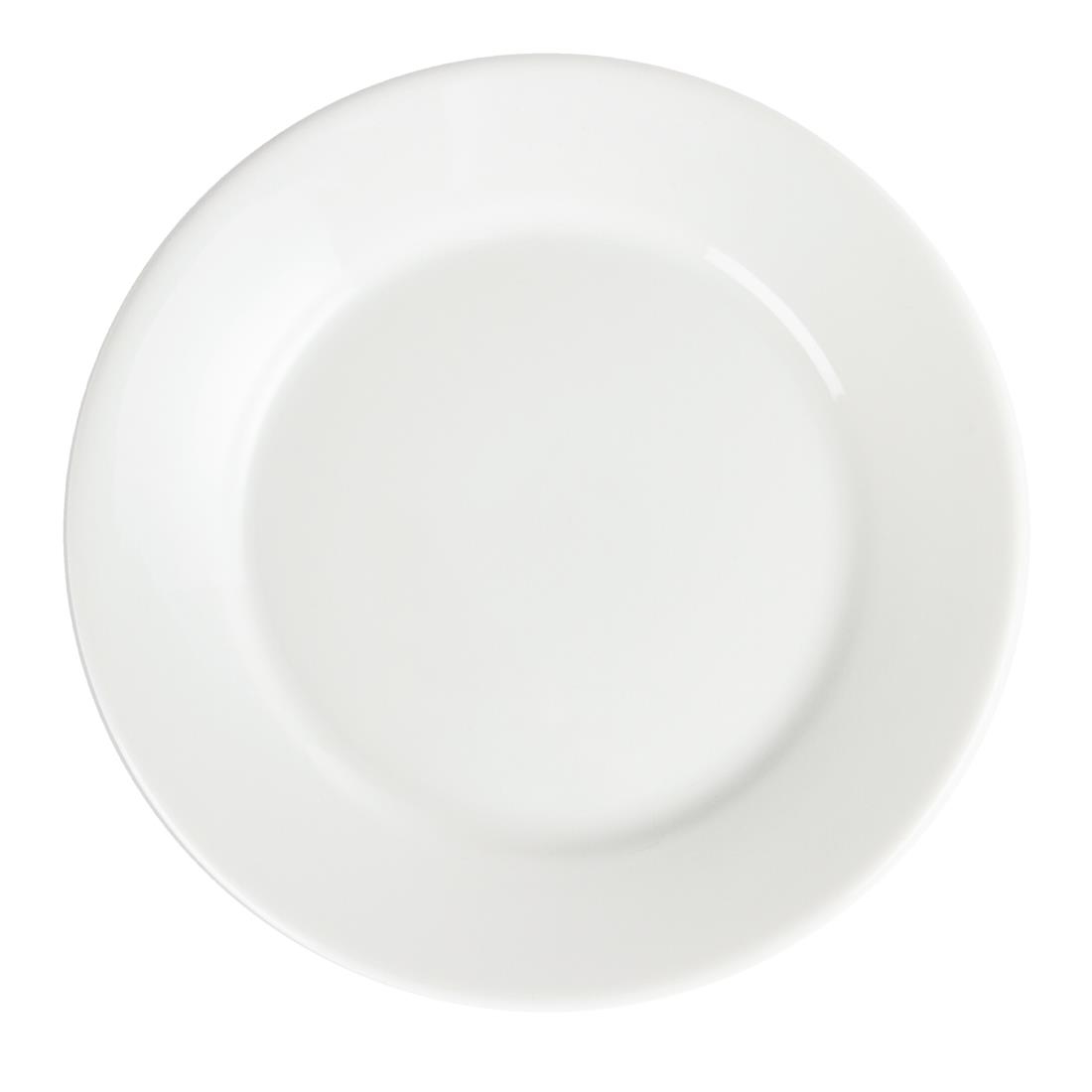 Olympia Whiteware Wide Rimmed Plate - 230mm (Box 12) - Image 5