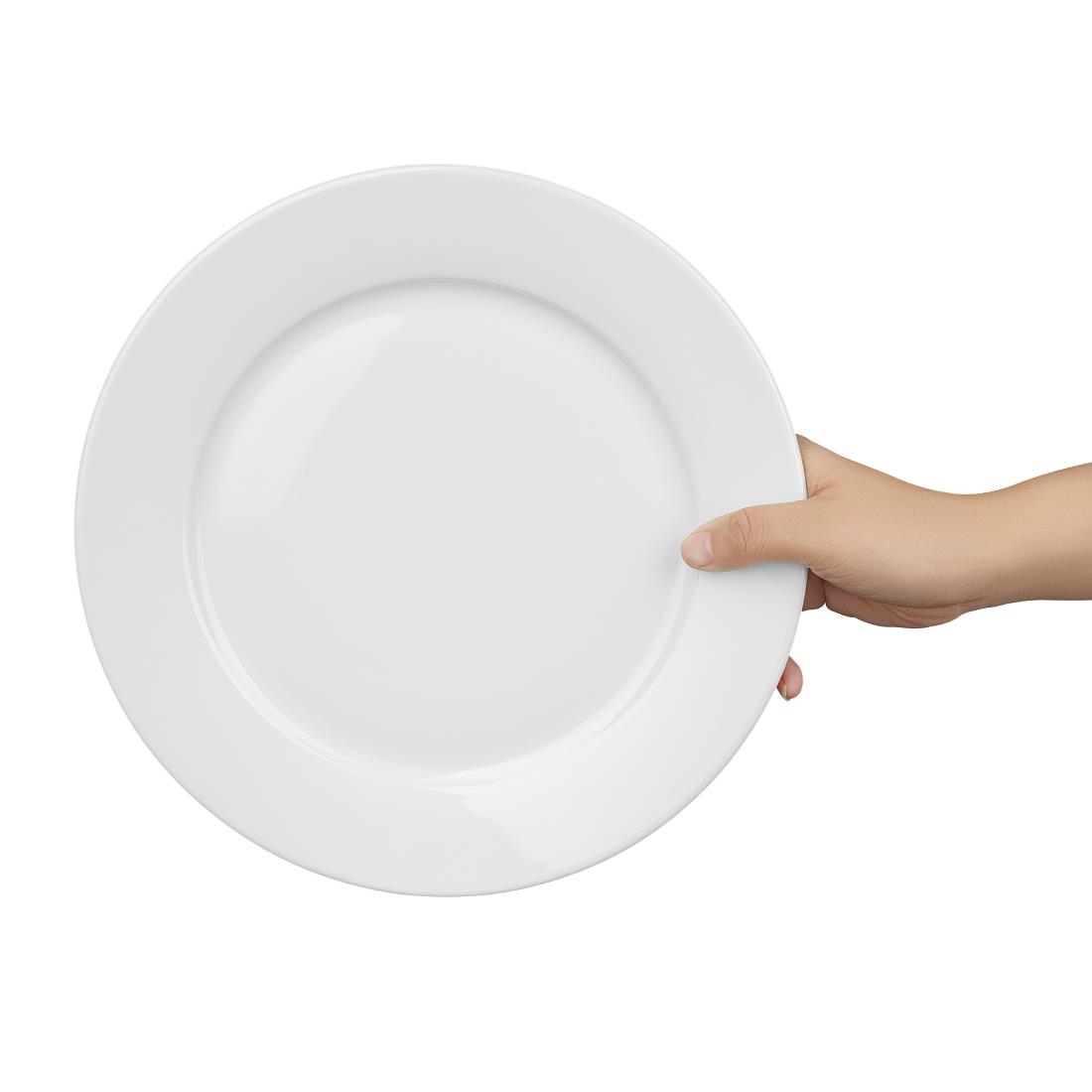 Olympia Whiteware Wide Rimmed Plate - 250m (Box 12) - Image 6