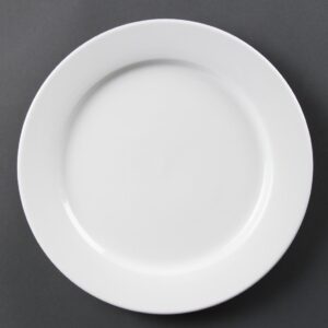 Olympia Whiteware Wide Rimmed Plate - 280mm (Box 6)