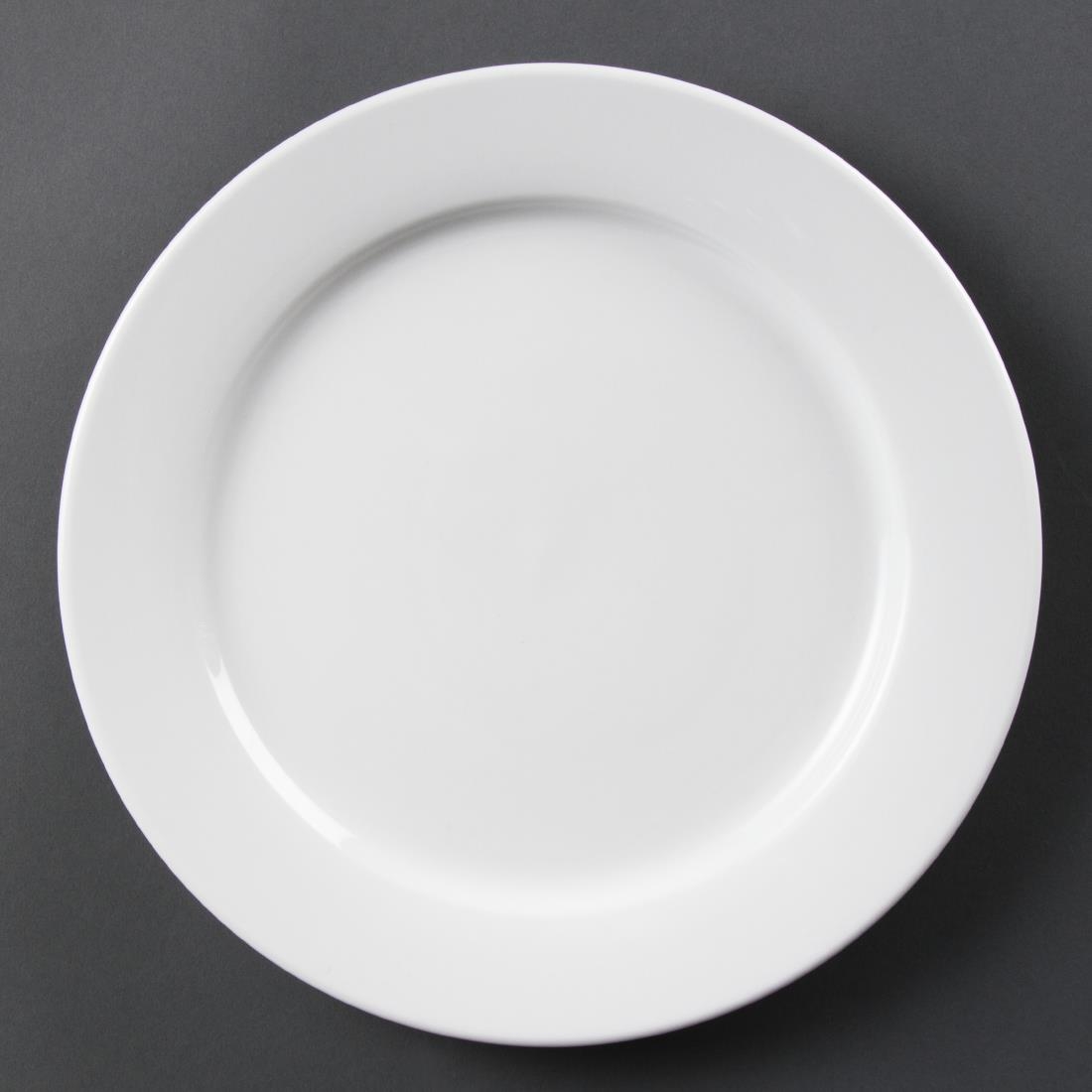 Olympia Whiteware Wide Rimmed Plate - 280mm (Box 6)