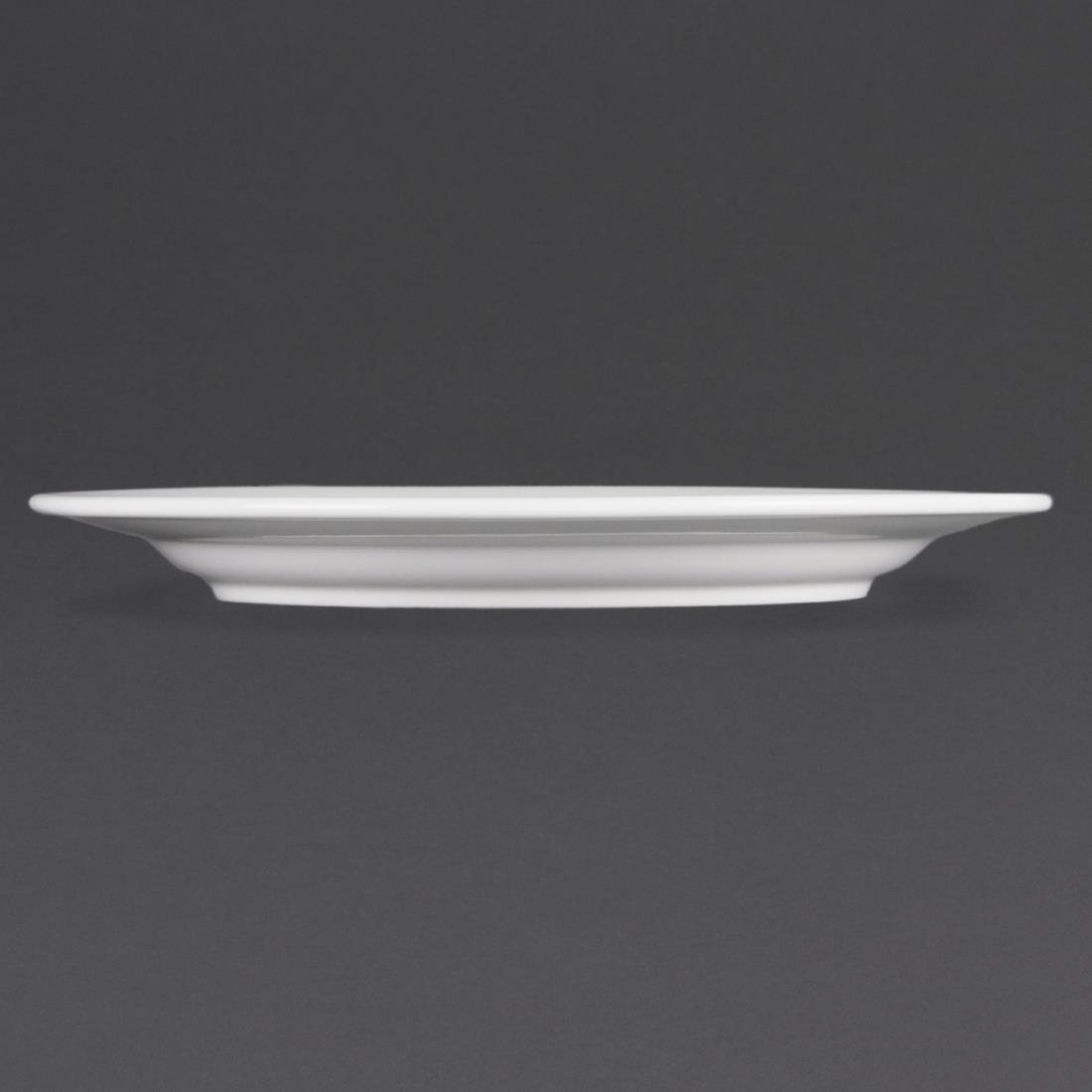 Olympia Whiteware Wide Rimmed Plate - 280mm (Box 6) - Image 3