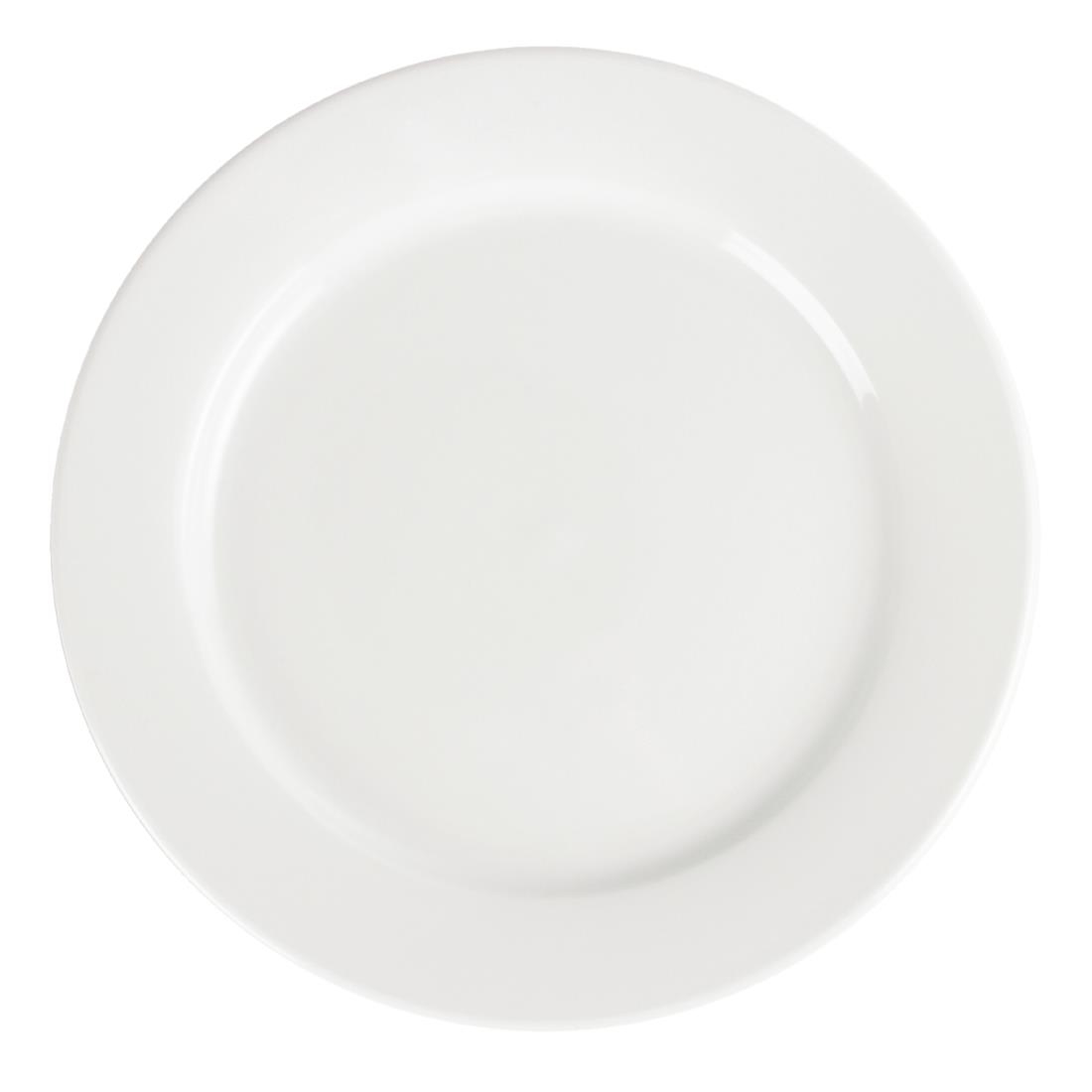 Olympia Whiteware Wide Rimmed Plate - 280mm (Box 6) - Image 6