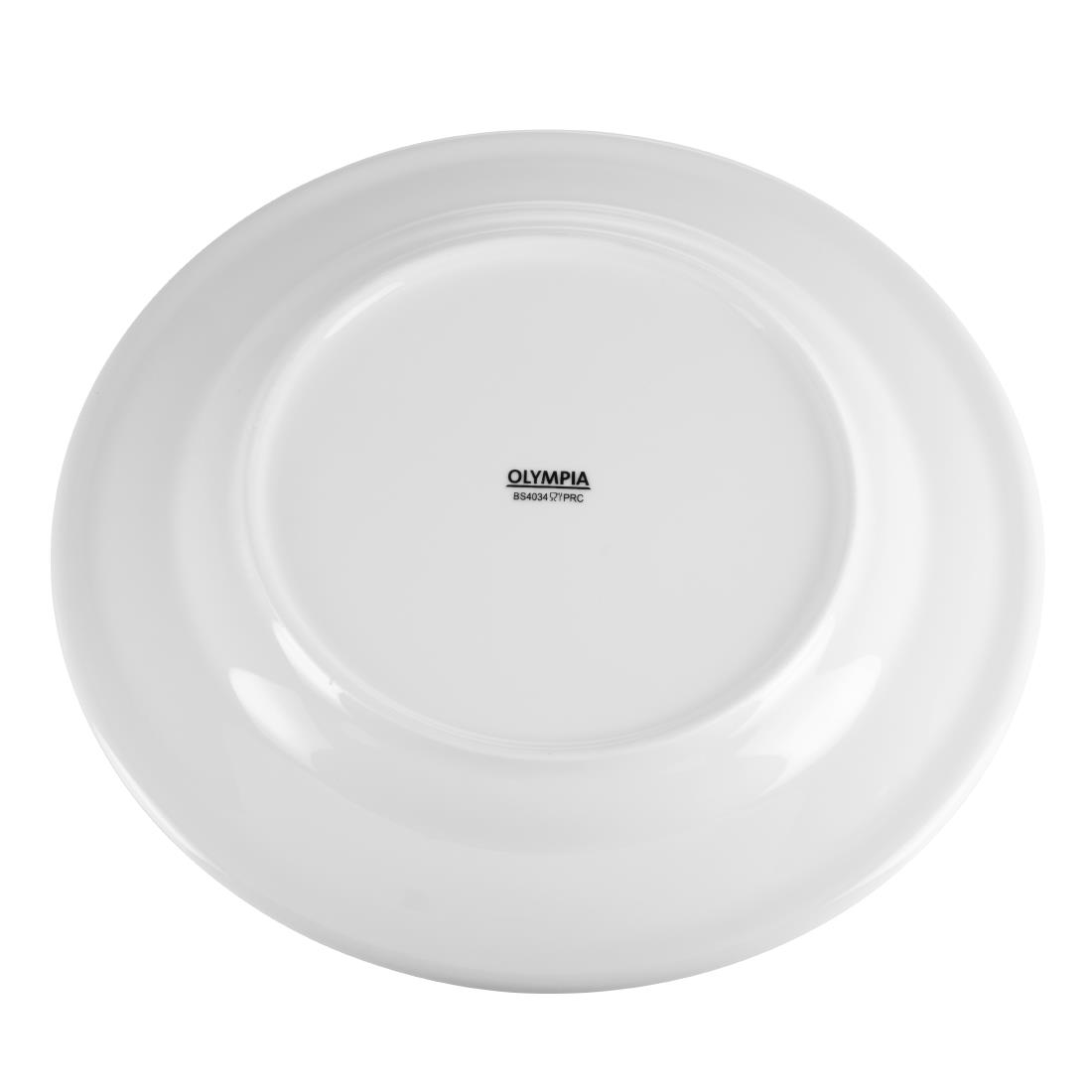 Olympia Whiteware Wide Rimmed Plate - 280mm (Box 6) - Image 8