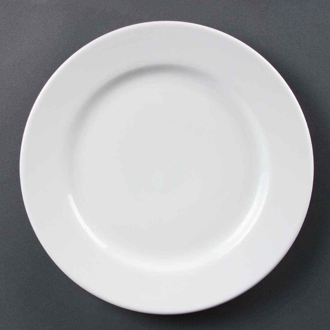 Olympia Whiteware Wide Rimmed Plate - 310mm (Box 6)