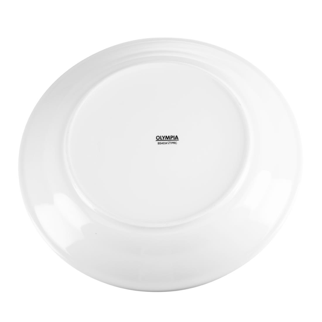 Olympia Whiteware Wide Rimmed Plate - 310mm (Box 6) - Image 7