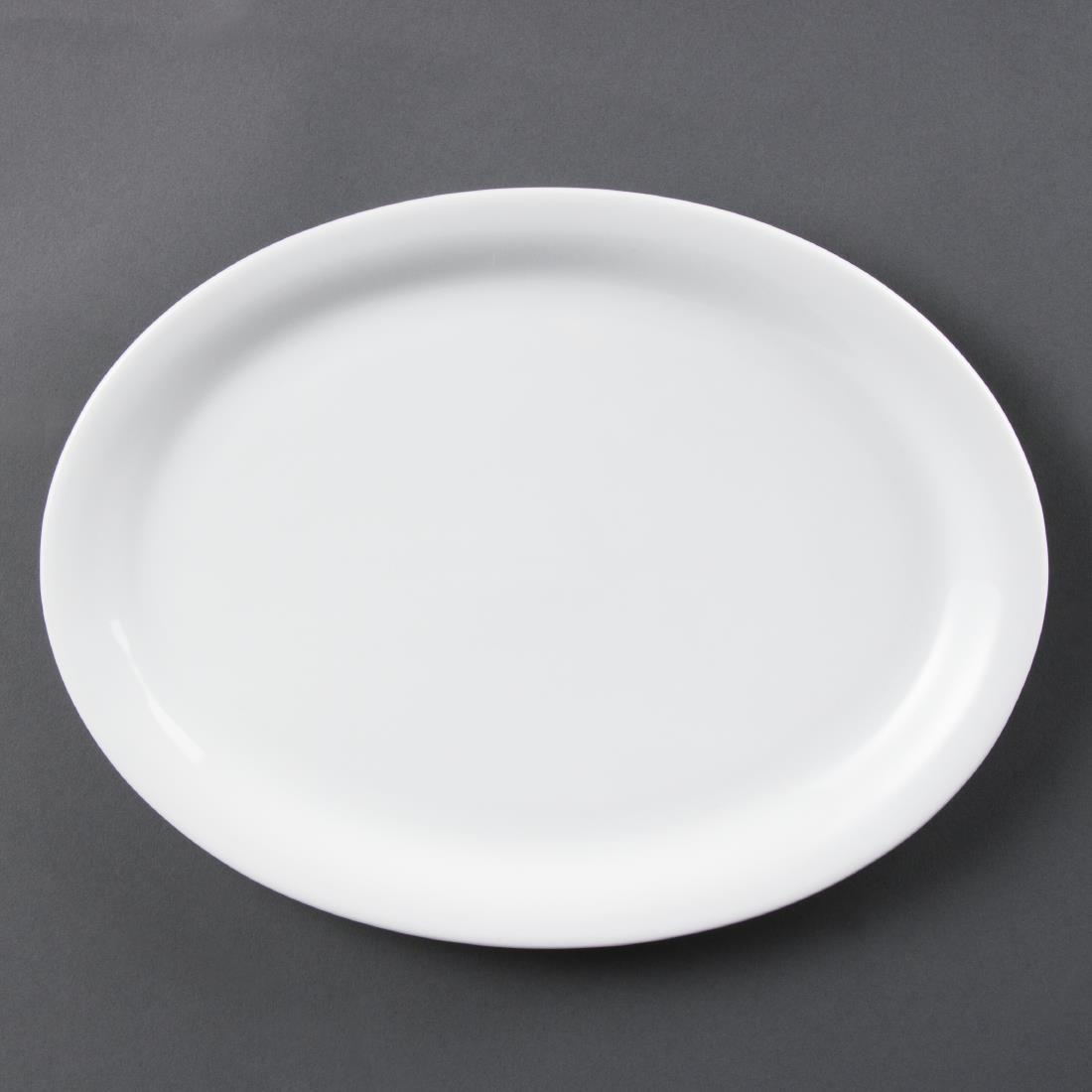 Olympia Whiteware Oval Plate/Platter - 295mm (Box 6)