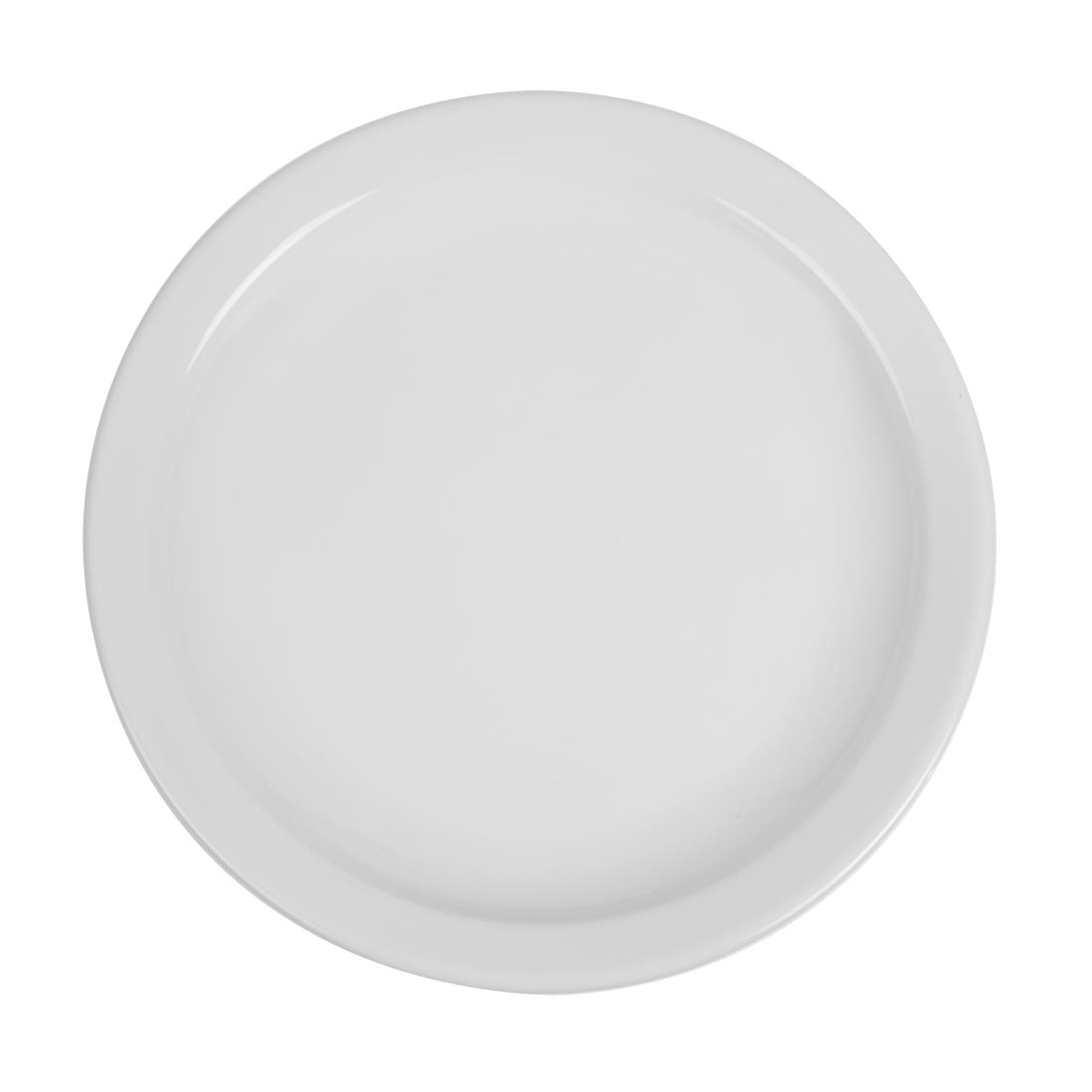 Olympia Whiteware Narrow Rimmed Plate - 250mm (Box 12) - Image 2