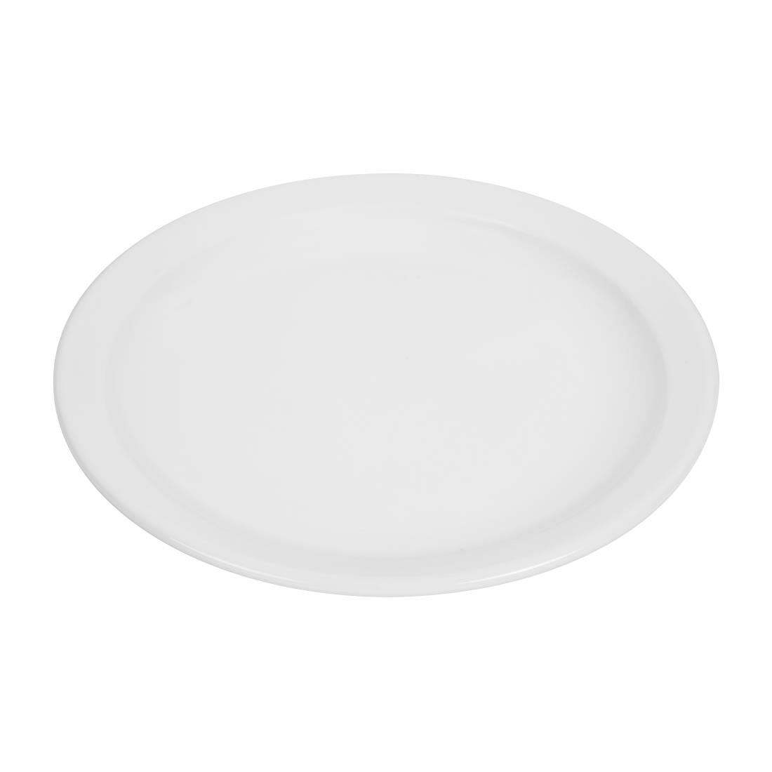 Olympia Whiteware Narrow Rimmed Plate - 250mm (Box 12) - Image 3