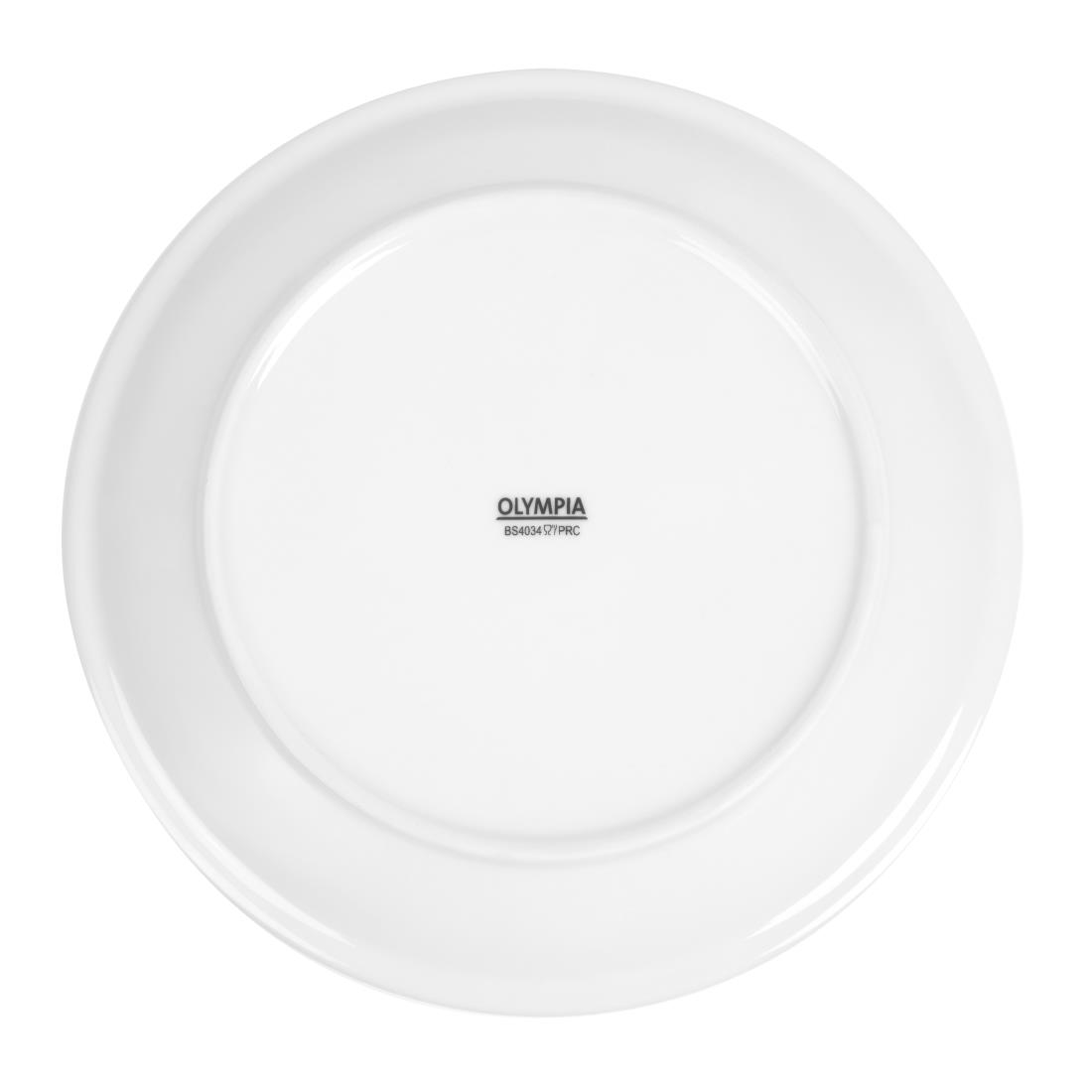 Olympia Whiteware Narrow Rimmed Plate - 250mm (Box 12) - Image 6
