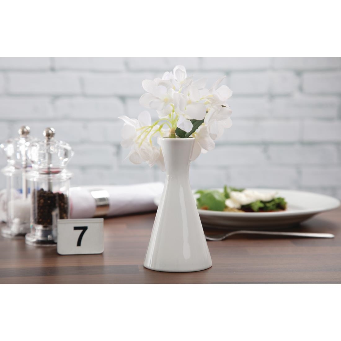 Olympia Whiteware Bud Vase - 140mm (Box 6) - Image 3