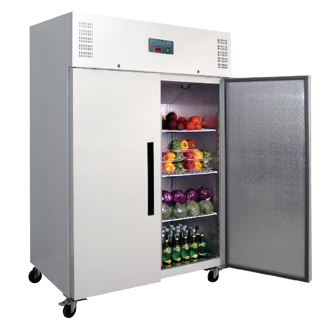 Polar G-Series Upright Double Door Fridge White - 1200Ltr - Image 3