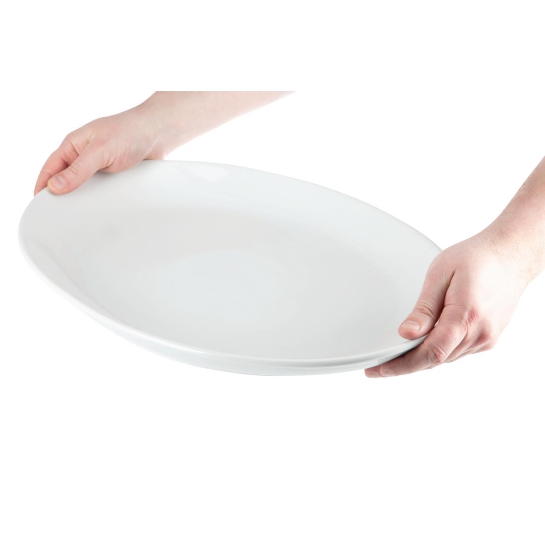 Olympia Whiteware French Deep Oval Plate White - 500mm (Box 1) - Image 5