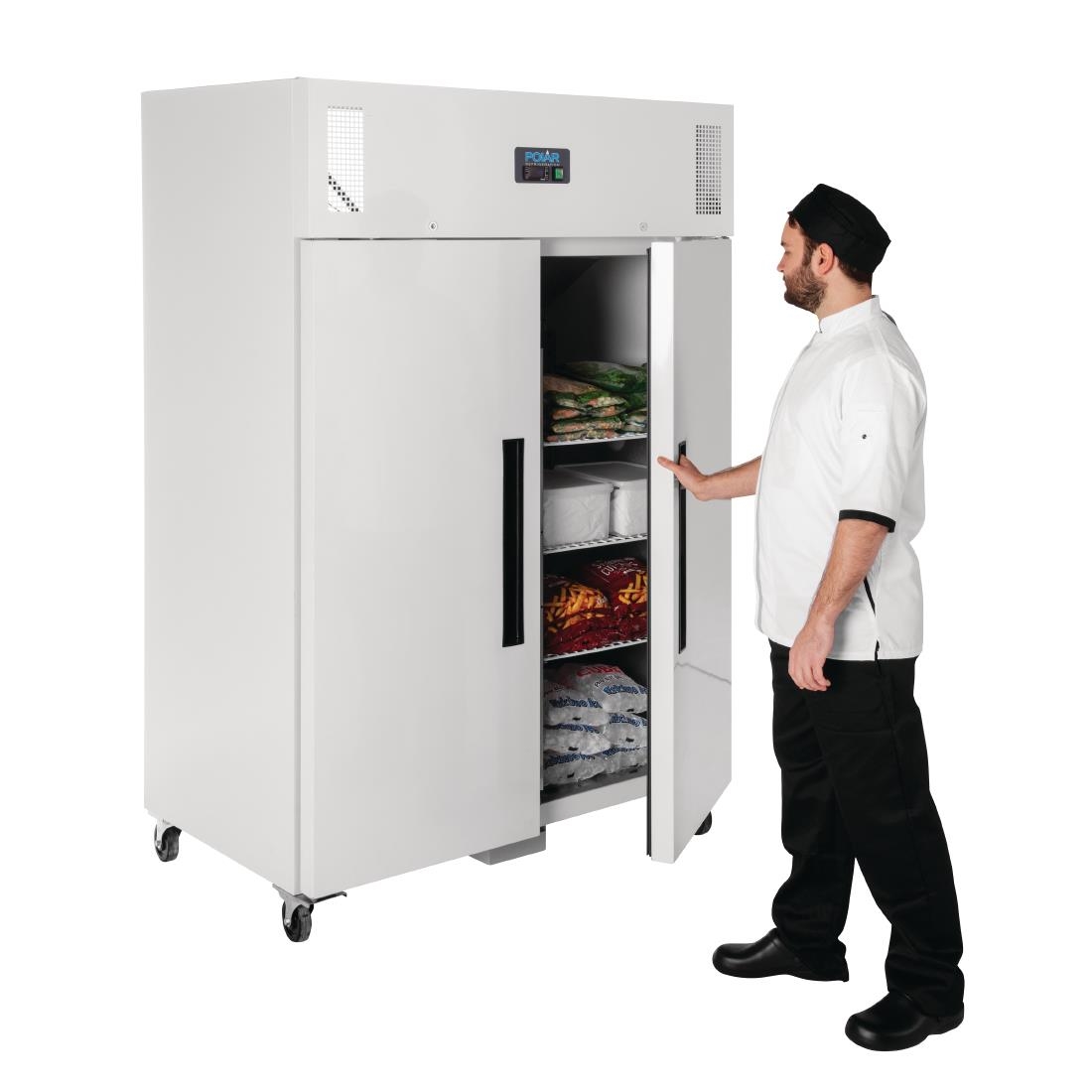 Polar G-Series Upright Double Door Freezer White - 1200Ltr - Image 12