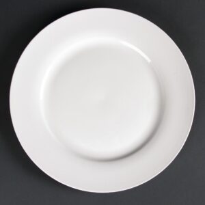 Olympia Lumina Wide Rimmed Round Plate - 270mm 10 1/2'' (Box 4)