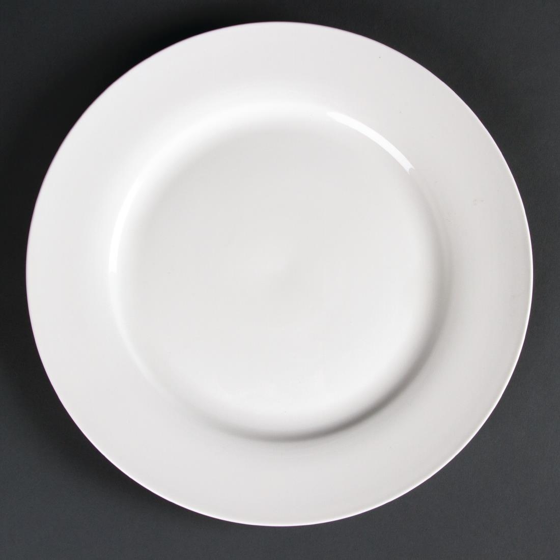 Olympia Lumina Wide Rimmed Round Plate - 270mm 10 1/2'' (Box 4)
