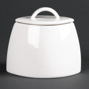 Olympia Lumina Oval Sugar Bowl with lid - 200ml 6.76fl oz (Box 6)