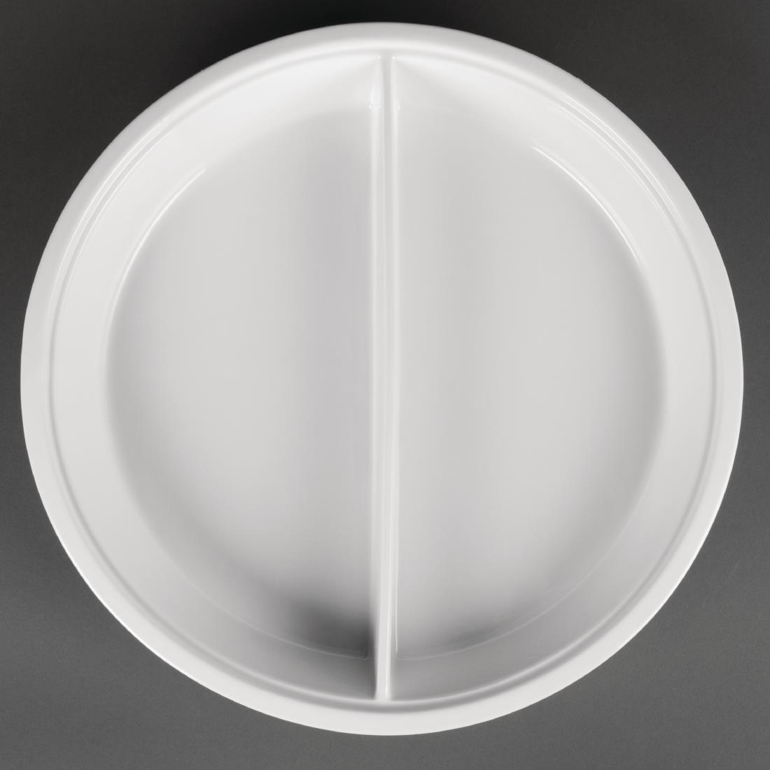 Olympia Whiteware Divided Round Dish - 3500ml 118.3fl oz (Box 1) - Image 2