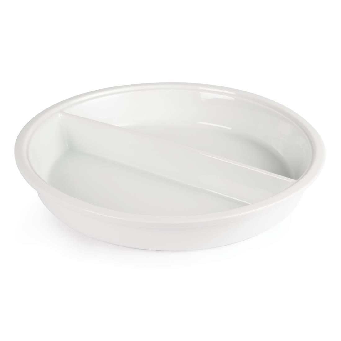 Olympia Whiteware Divided Round Dish - 3500ml 118.3fl oz (Box 1) - Image 3