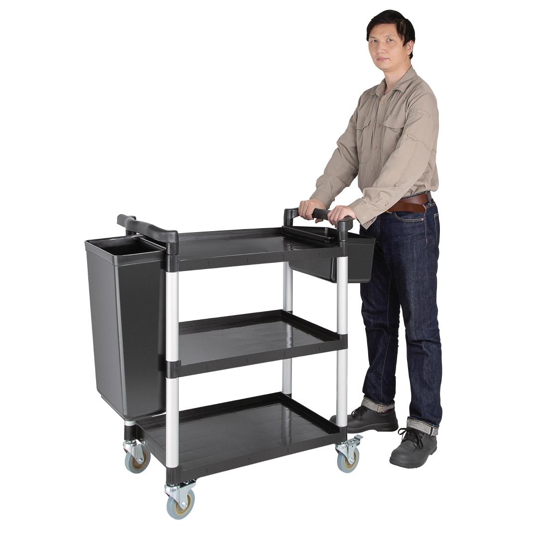 Vogue Polypropylene Mobile Trolley - Small - Image 5