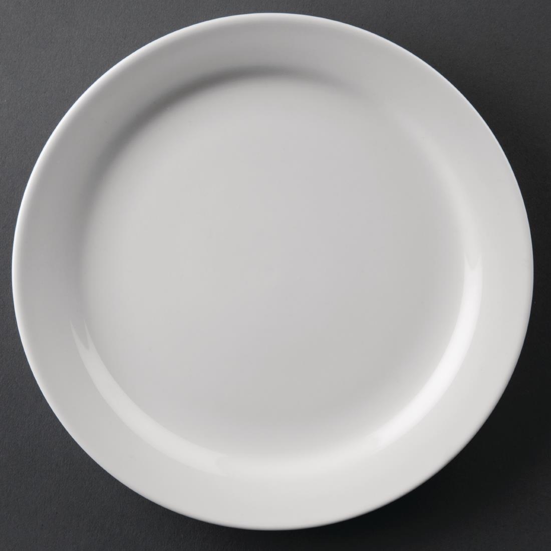 "EDLP Olympia Athena Narrow Rimmed Plate - 165mm 6 1/2"" (Box 12)"